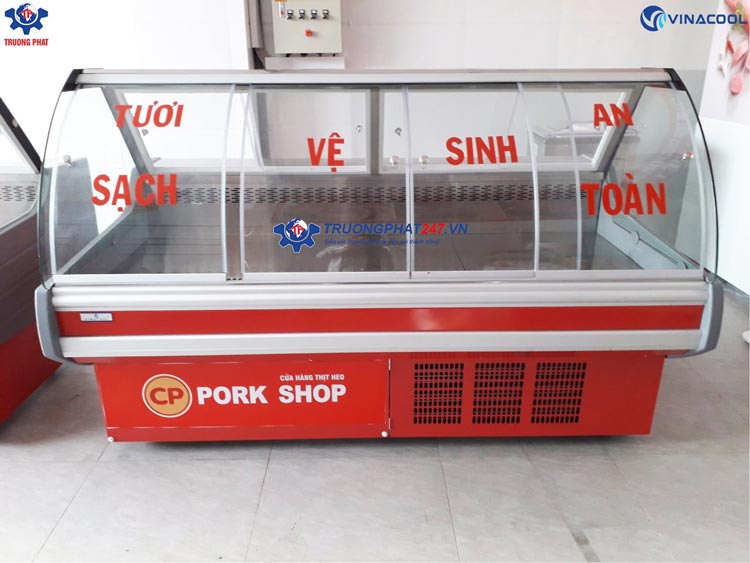 Tủ mát trưng bày thịt cá tươi sống cắm điện sử dụng trong các siêu thị